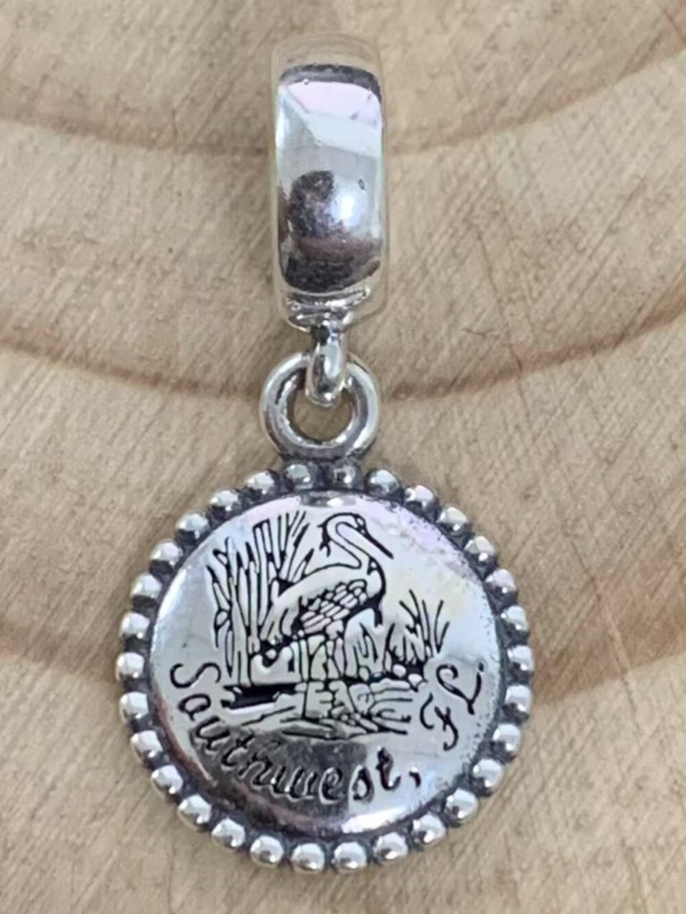 Pandora Southwest, FL, Florida Dangle Charm Pendant, S925 Silver Jewelry